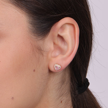 PINK HEART EARRINGS