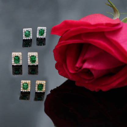 GREEN STONE EARRING