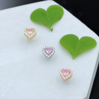 PINK HEART EARRINGS