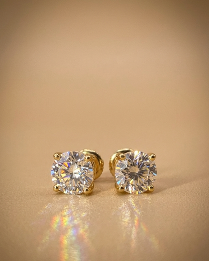 925 SILVER UNISEX MOISSANITE STUDS