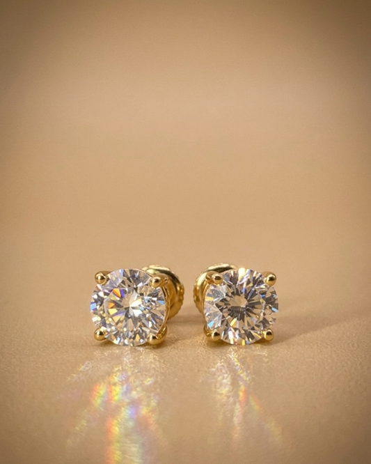925 SILVER UNISEX MOISSANITE STUDS