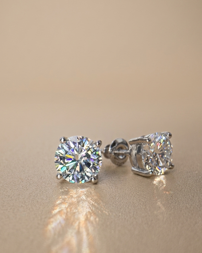 925 SILVER UNISEX MOISSANITE STUDS