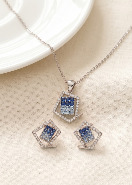 SKY AND SEA PENDANT SET