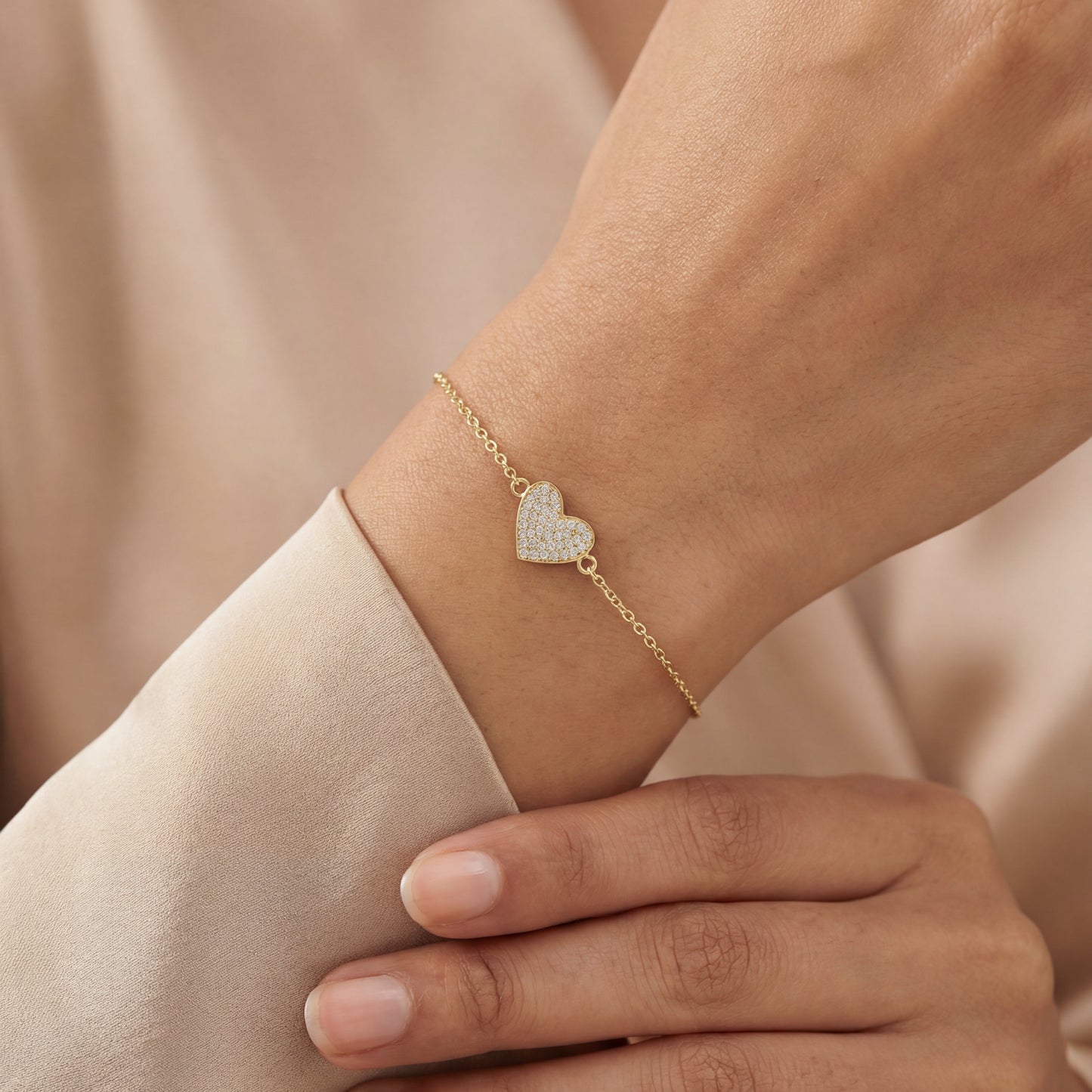 925 STERLING SILVER MINI HEART BRACELET