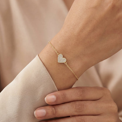 925 STERLING SILVER MINI HEART BRACELET