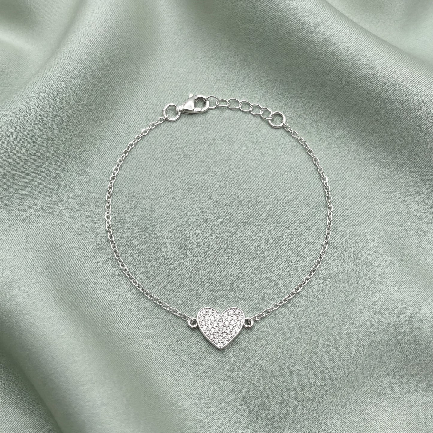 925 STERLING SILVER MINI HEART BRACELET