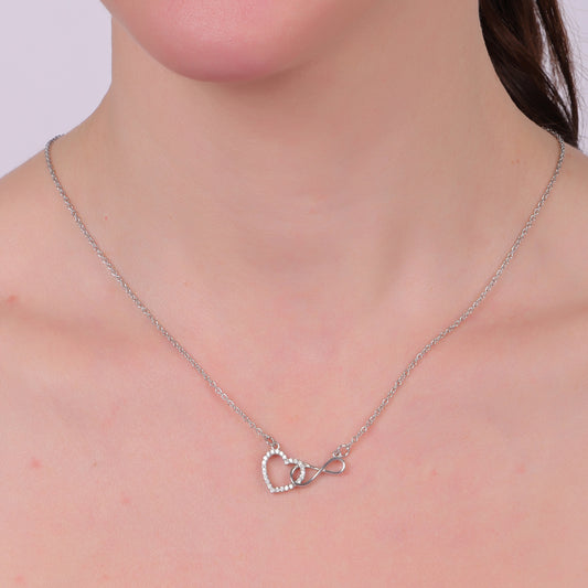 INFINITY HEART PENDANT NECKLACE