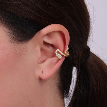 GLISTERING SNAKE EARCUFFS