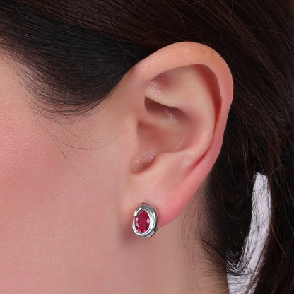 LUXURIOUS RED STONED EARRINGS