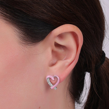 PINK HEART EARRINGS