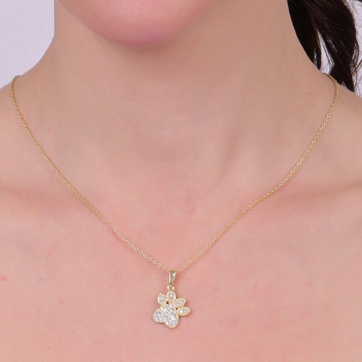 PAW PRINT PENDANT NECKLACE