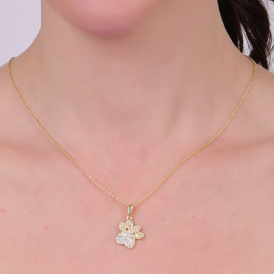 PAW PRINT PENDANT NECKLACE