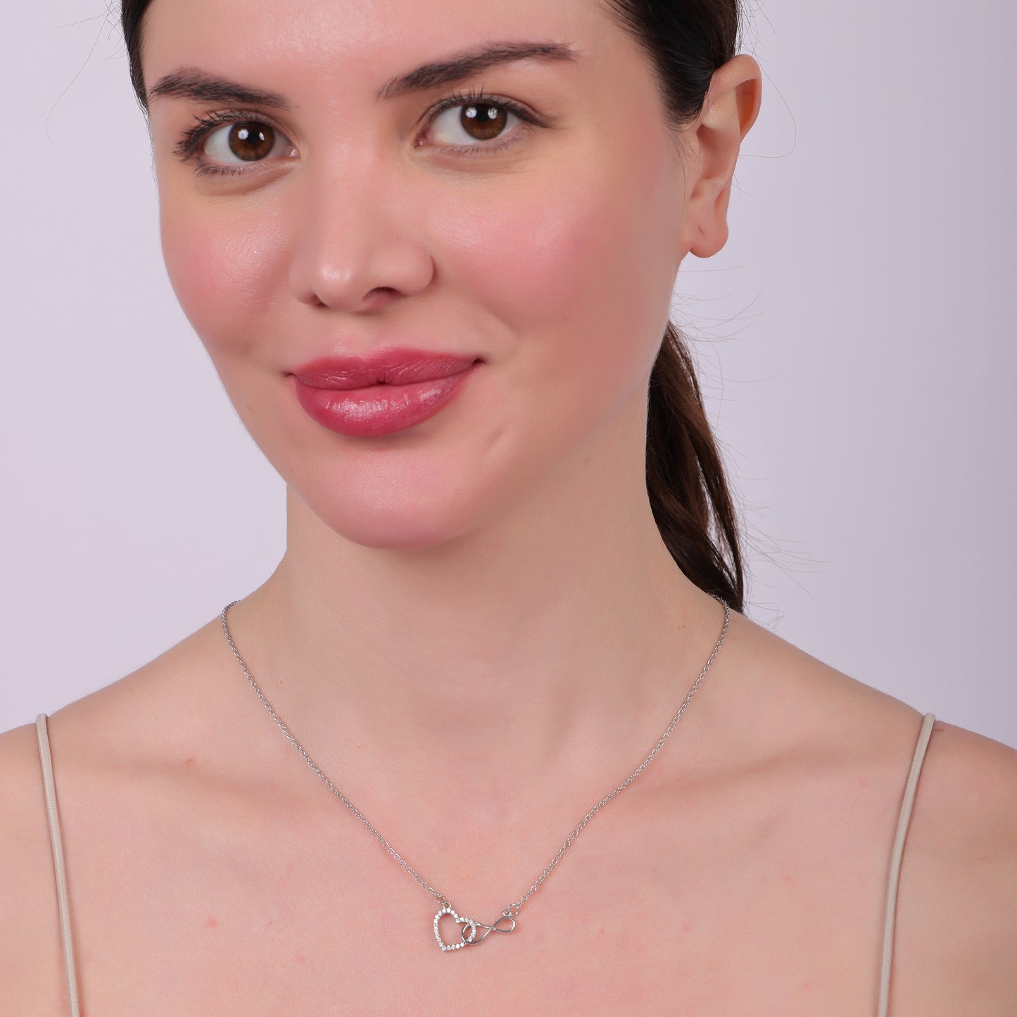 INFINITY HEART PENDANT NECKLACE