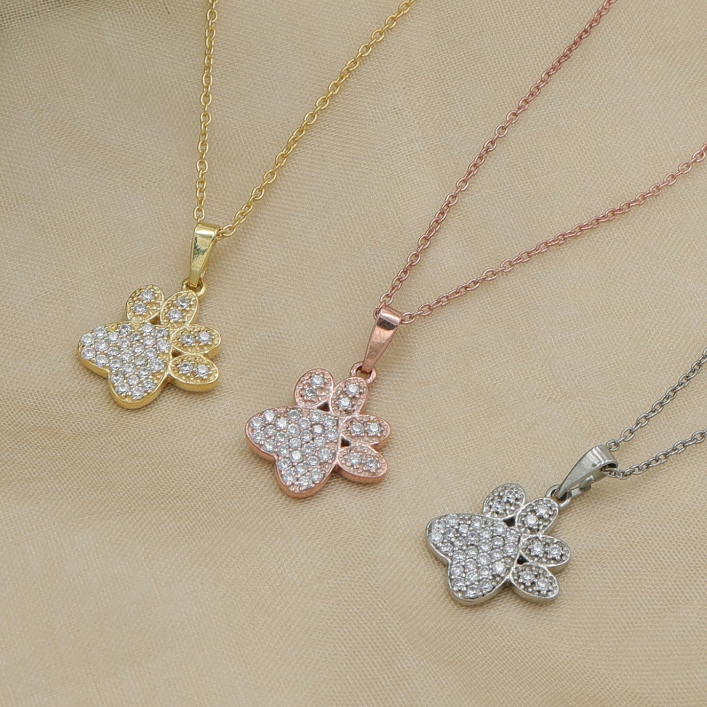 PAW PRINT PENDANT NECKLACE