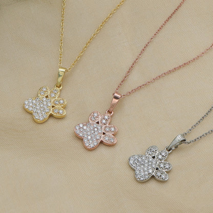 PAW PRINT PENDANT NECKLACE