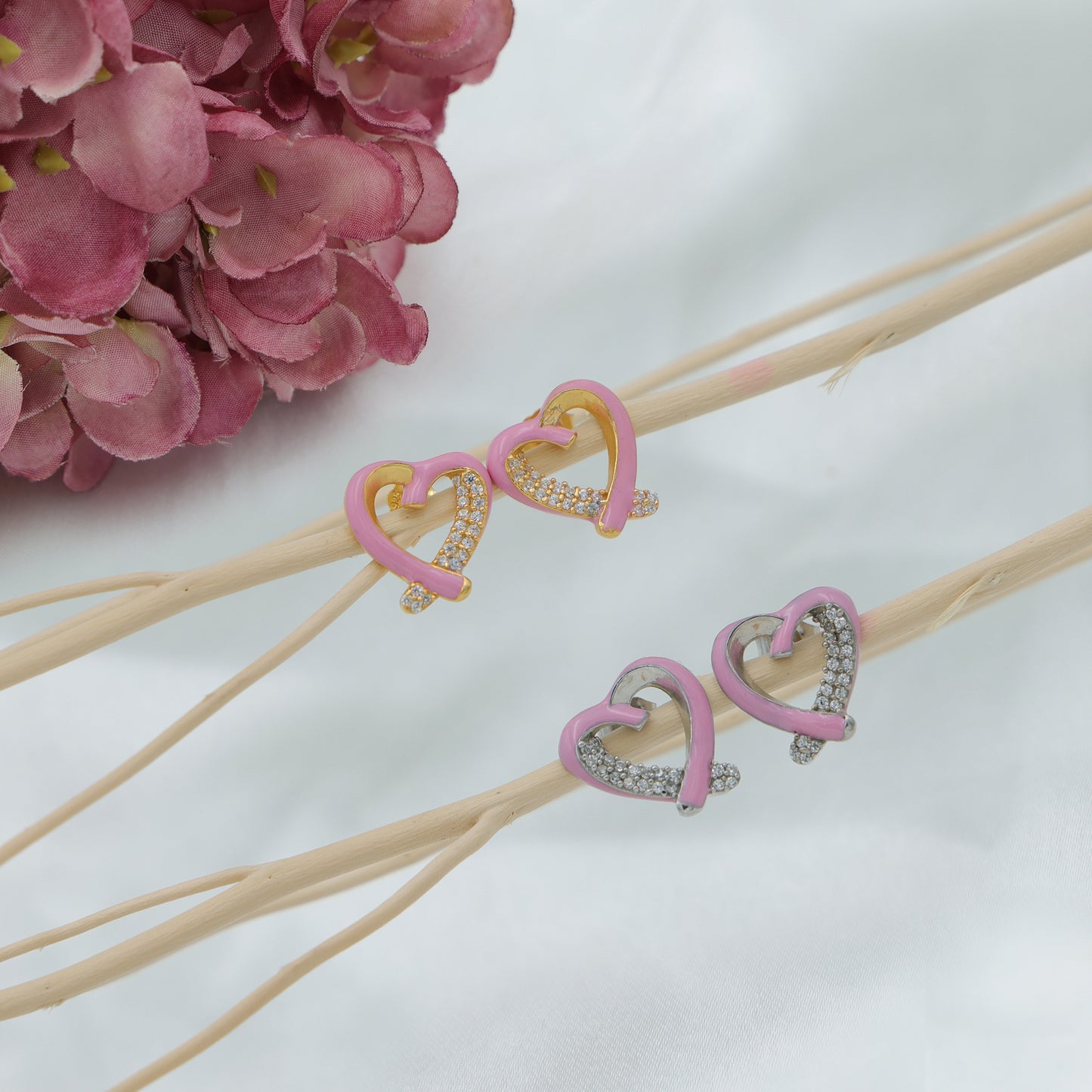 PINK HEART EARRINGS