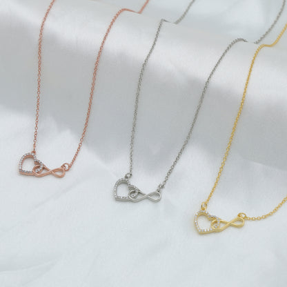 INFINITY HEART PENDANT NECKLACE