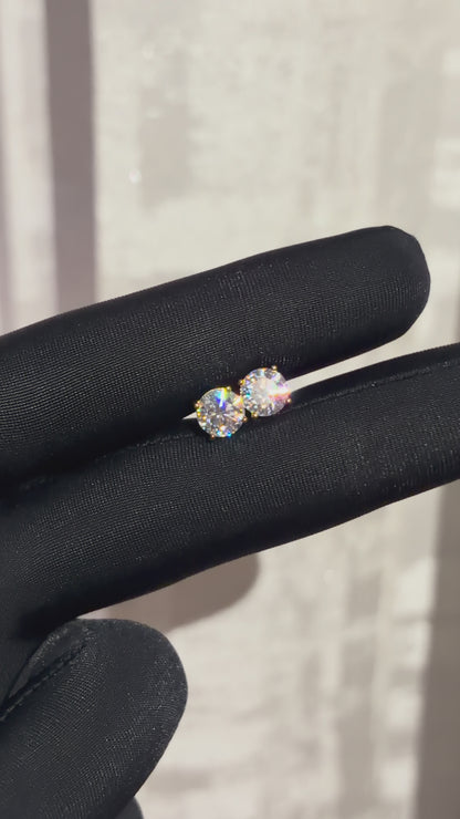 925 SILVER UNISEX MOISSANITE STUDS